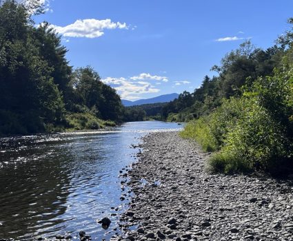 View of mountains and river