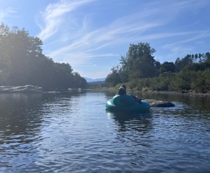Mountain view river tubing
